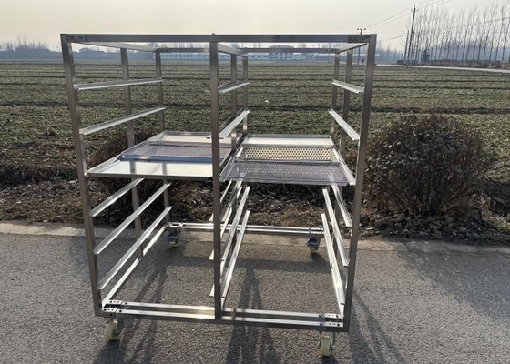 Taxa personalizada de aço inoxidável 304 316 Tray Rack Trolley com bandeja correspondente para assar e assar
