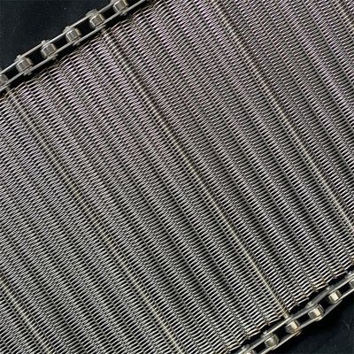 Cinturão de malha de fio espiral de aço inoxidável Balança Cinturão de malha de tecido com cadeia para transportador