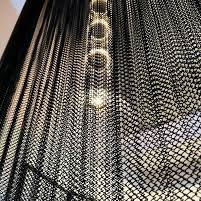 Bom preço. Amostra de personalização Preto Cor Metal Cortina Rede para Restaurante Lounge Partition Decorativo Chain Link Rede de vedação on-line