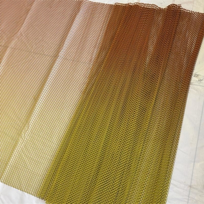 Bom preço. Cor de gradiente de alumínio de alumínio Decorativa Cadeia de metais de malha de malha de malha de cortina de cortina para decoração de parede on-line