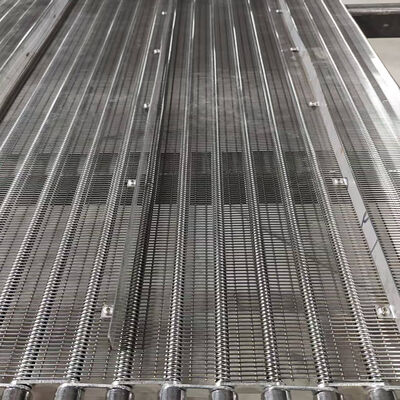 Bom preço. Correias transportadoras de elos de metal de aço inoxidável 304 316 de tamanho personalizado com engrenagem on-line