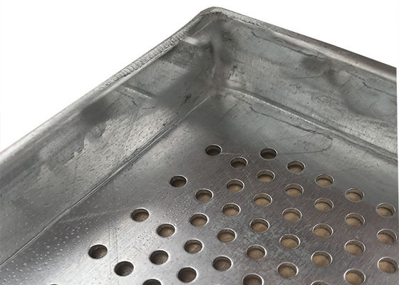 Metal bandeja de alumínio perfurada para indústrias alimentares, da rede de arame tamanho 600X400