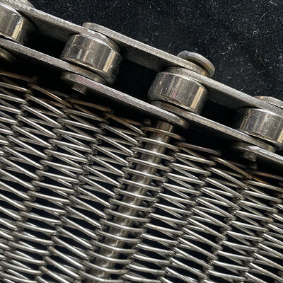 Grade alimentício de alta temperatura Metal Carbon Mesh Grid Flush Forno Chain Link Tecido Espiral transportador Cinturão de arame de aço inoxidável