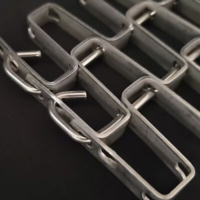 Correia transportadora de favo de mel de fio plano de malha de grande parede em ferradura de aço inoxidável ss304 de metal 316 resistente ao calor personalizado
