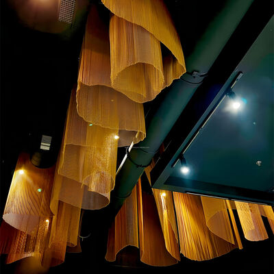 Bom preço. Cortina de teto de alumínio Cor Diferente Rede de malha de arame de corrente decorativa Cortina de malha de elo de corrente on-line