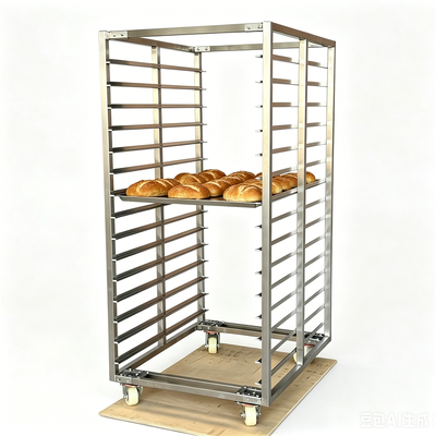 800x600 600x400 mm Rack de resfriamento de pão comercial 15 16 20 30 bandeja de aço inoxidável carrinho de bandeja de pão de padaria