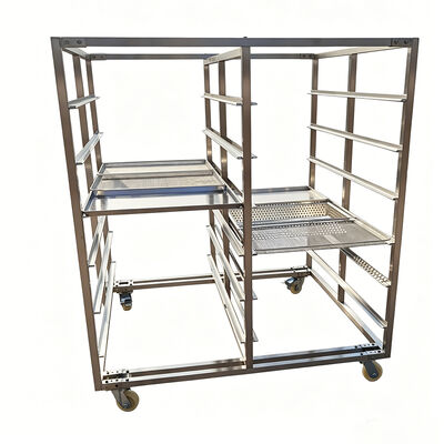 camada de aço inoxidável de alimentos malha secagem drenagem arrefecimento Ban Pan rack carro de panificação comercial para panela