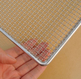 Bom preço. Cesta tecida da malha da grade do fio para guardar a placa de vidro 304 de aço inoxidável on-line