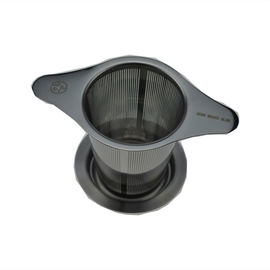Bom preço. Filtro de aço inoxidável do chá do produto comestível 304 dobro da orelha com tampa do chá on-line