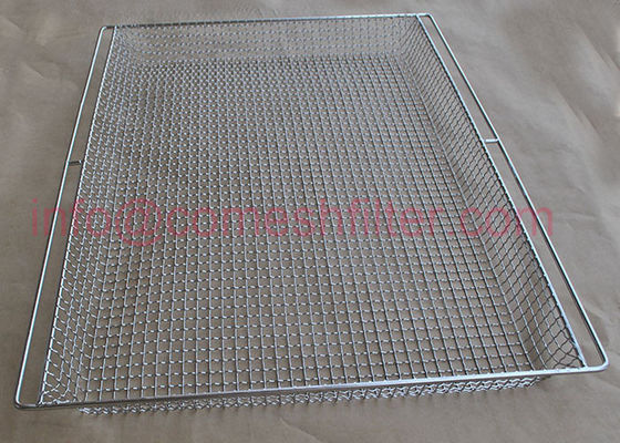 Bandeja da rede de arame do metal do produto comestível para secar recipiente perfurado dos Ss