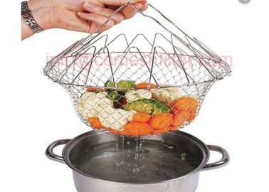 Bom preço. O produto comestível 12 em 1 cesta dobrável do cozinheiro chefe da ferramenta da cozinha de aço apronta-se para enviar on-line
