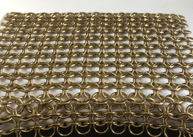 Bom preço. Malha decorativa da rede de arame/elo de corrente do anel de aço inoxidável do ouro para a cortina on-line