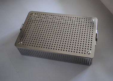 Bom preço. Cesta perfurada de aço inoxidável médica 38x30x5cm da esterilização da folha de metal on-line