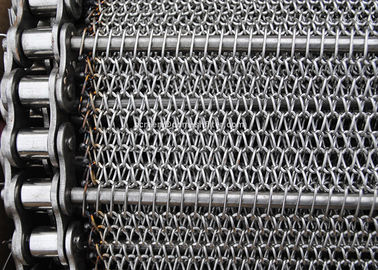 Bom preço. Correia transportadora da rede de arame equilibrada inoxidável do Weave com corrente, 10 - 30m/rolo on-line