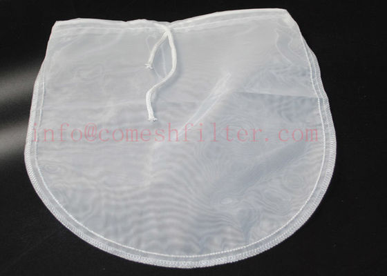 Produto comestível polegadas de tamanho de nylon do saco do leite da porca de 12 x 10 mícrons personalizado filtrando