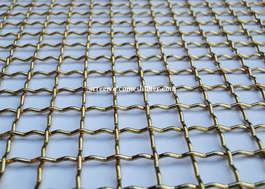 Bom preço. Rede de arame frisada tecida bronze da rede de arame metal de aço inoxidável decorativo on-line