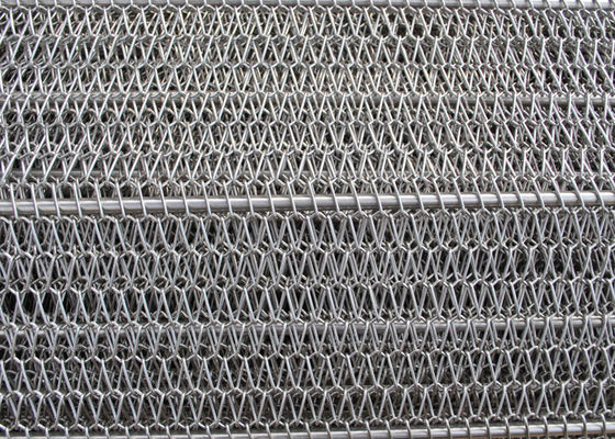 O produto comestível de congelação de peixes espirala correia transportadora conduzida corrente de 2.0mm