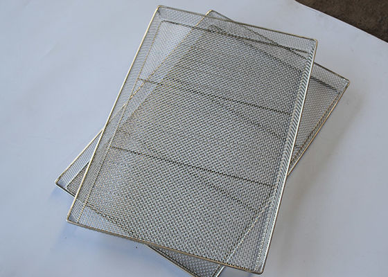 Fio de aço inoxidável de lustro Mesh Oven Tray Baking de 1.2mm