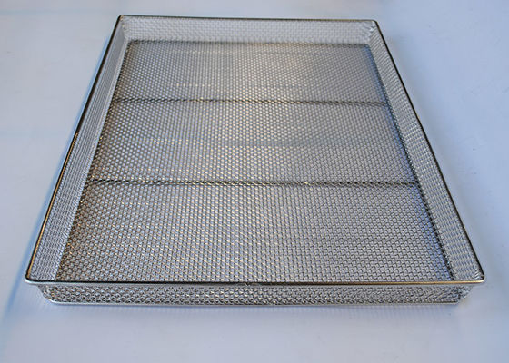 Bom preço. Produto comestível 60x40cm 1.2mm Mesh Wire Tray Bakery/microplaqueta on-line