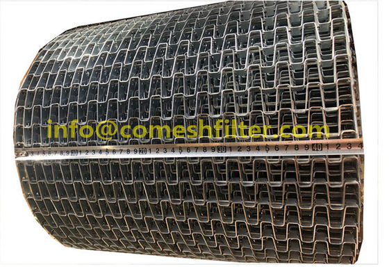 De aço inoxidável teça a correia transportadora do favo de mel do pente do fio liso para o forno de padaria de secagem de lavagem, aço carbono