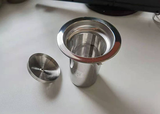 Bom preço. filtro reusável do chá do metal de 5cm Sus304 FDA com tampa on-line
