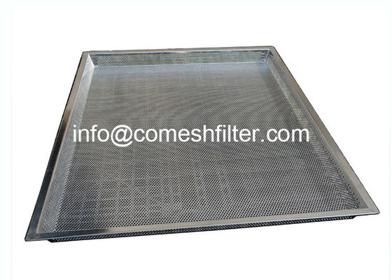 Os furos de Oven Baking Perforated 3mm prendem Mesh Tray With Trolley