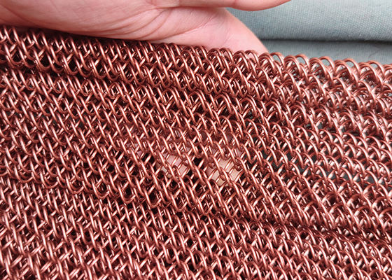 Bom preço. Abertura decorativa de alumínio de Mesh Curtain 20mm do fio da cortina 1.2mm da bobina da cascata do metal on-line