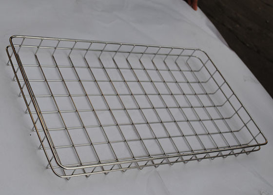 fio de aço inoxidável Mesh Tray Silver Polished de 2.0mm