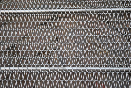 Fio de aço inoxidável Mesh Chain Conveyor Belt do alimento resistente ao calor para cozinhar ss 304 316